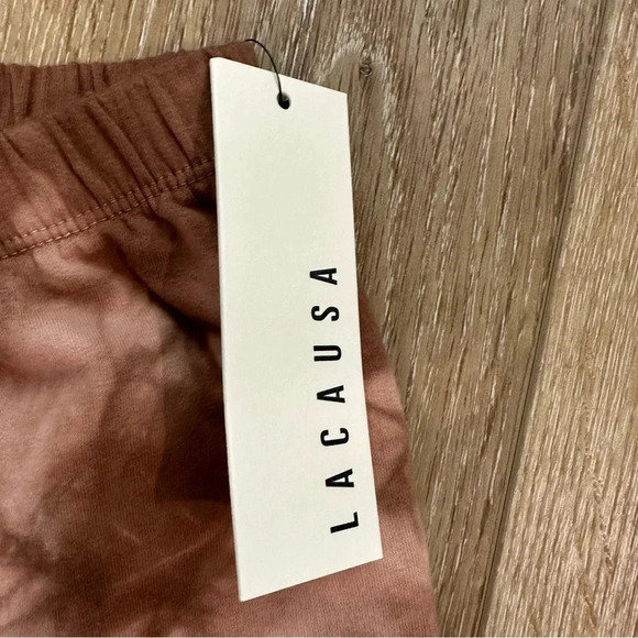 Lacausa Anthropologie Mauve Tie Dye Joggers Sz Small NWT - Picture 6 of 8